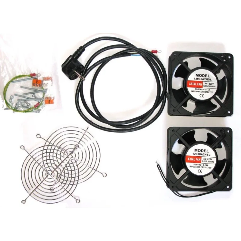 19" ventilace pro nástěnné rozvaděče XtendLan, 2 ventilátory 120mm, …