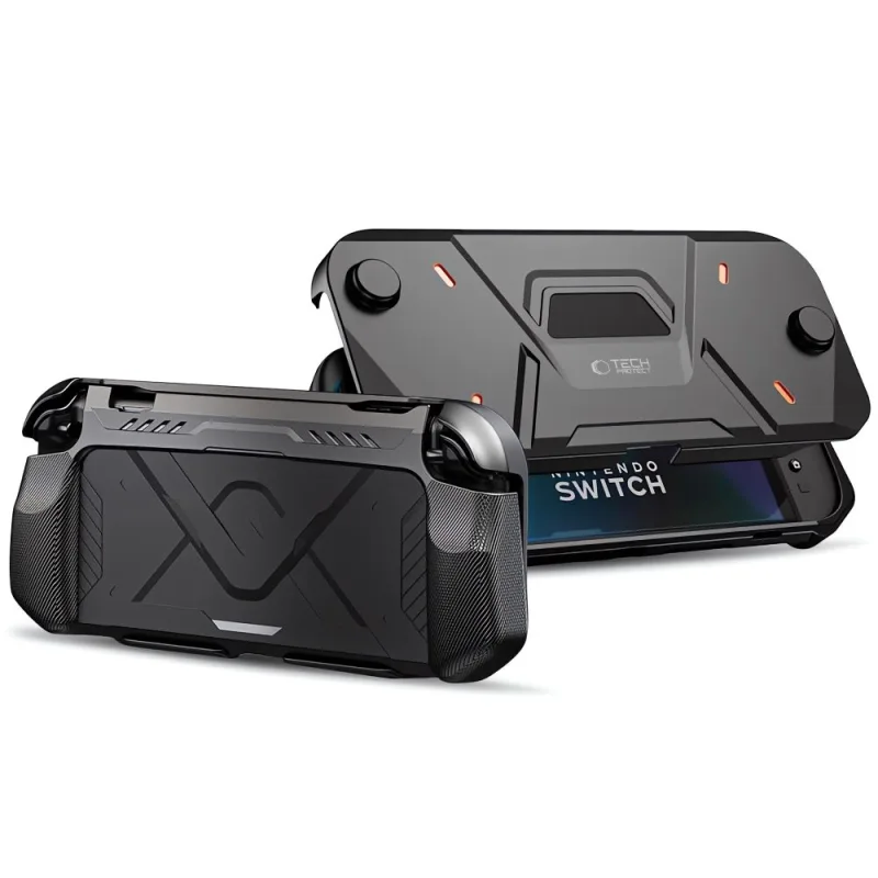 Puzdro Tech-Protect Carbonox pre Nintendo Switch 2 – čierne