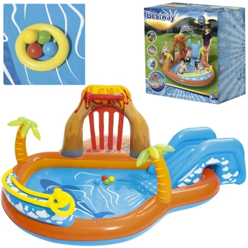 Bazénik Bestway 53069, Lava Lagoon, detský, nafukovací, 2,65x2,65x1,04 m