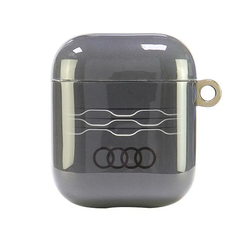 Puzdro Audi IML s geometrickým vzorom pre AirPods 1 / 2 - šedé