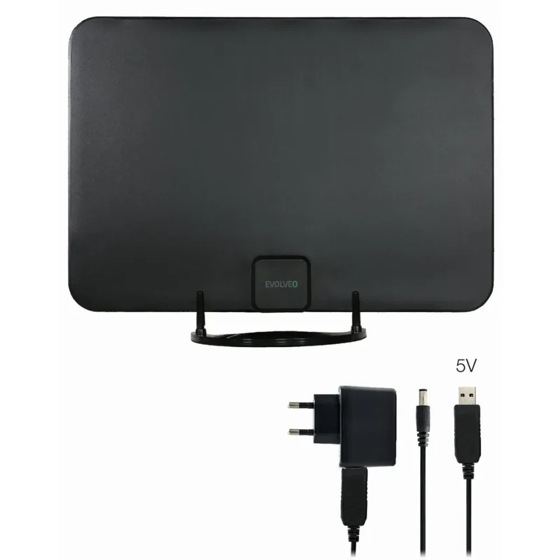EVOLVEO Xany 2A, 230/ 5V, aktivní pokojová anténa FM/ DAB+/ DVB-T2, …