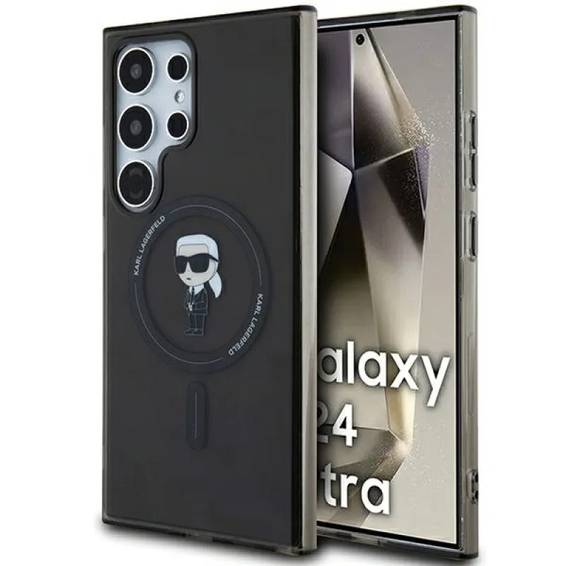 Karl Lagerfeld IML Ikonik MagSafe Case pre Samsung Galaxy S24 Ultra - Black
