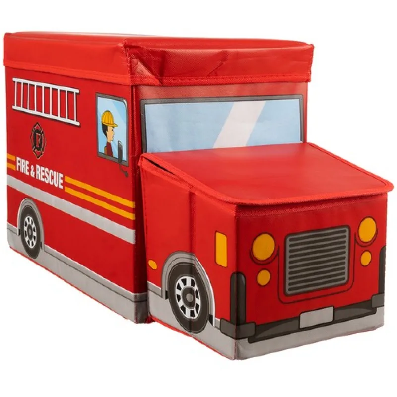 Kruzzel 22489 Box na hračky hasičské auto