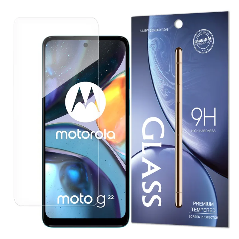 Tvrdené sklo 9H na ochranu obrazovky pre Motorola Moto G22 (balenie - obálka)