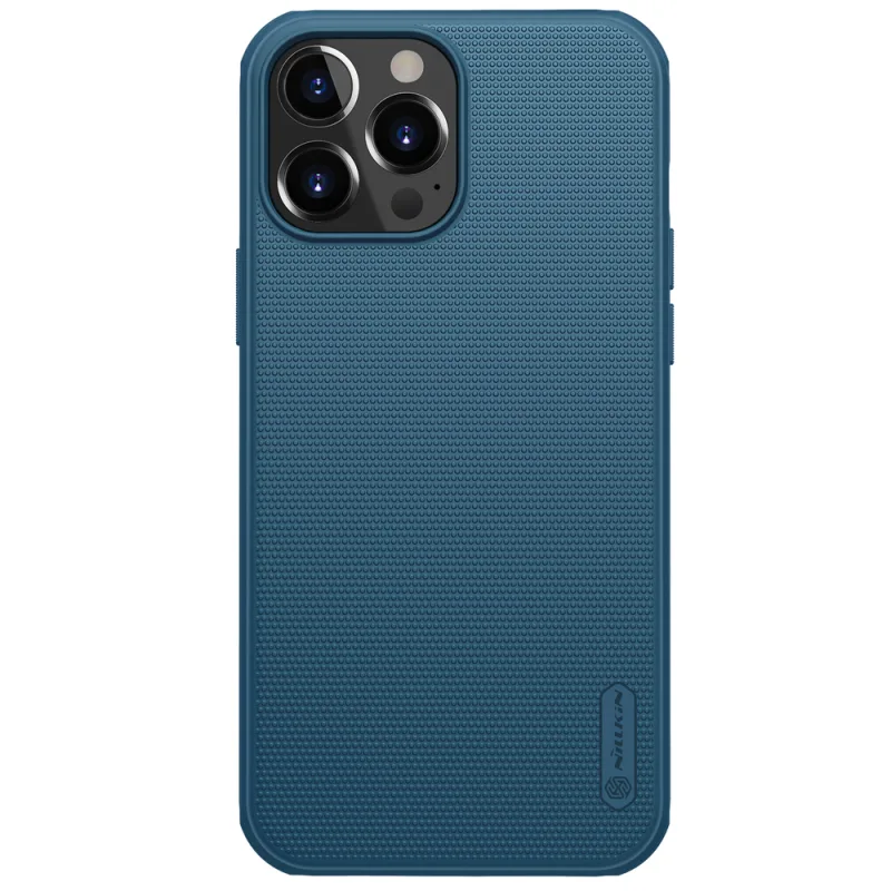 Nillkin Super Frosted Shield vystužený obal, kryt na iPhone 13 Pro, modrý