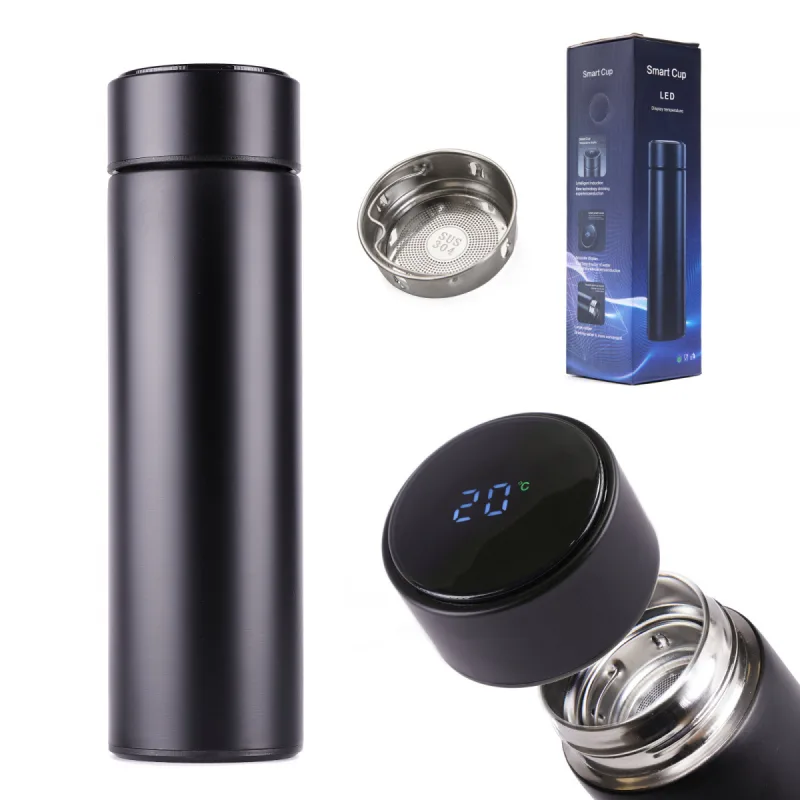 Termoska smart LED 500 ml čierna