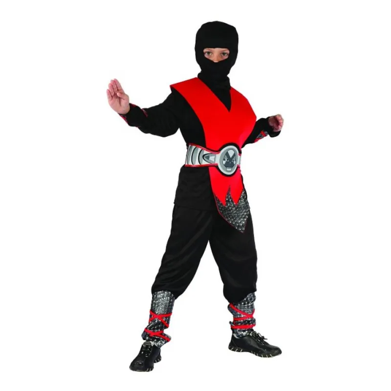 Detský kostým - Červený Ninja veľkosť 110/120 cm