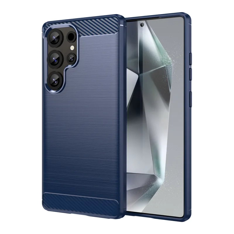 Uhlíkové puzdro pre Samsung Galaxy S25 Ultra – modré