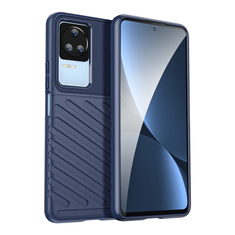 Thunder Case pre Xiaomi Poco F4 5G silikónové pancierové puzdro modré
