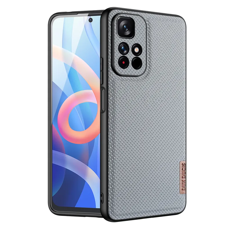 Kryt puzdra Dux Ducis Fino potiahnutý nylonovým materiálom Poco M4 Pro 5G modrý