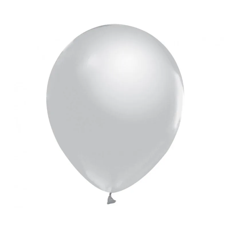 Latexové balóniky Beauty Charm metalická strieborná 30cm 50ks
