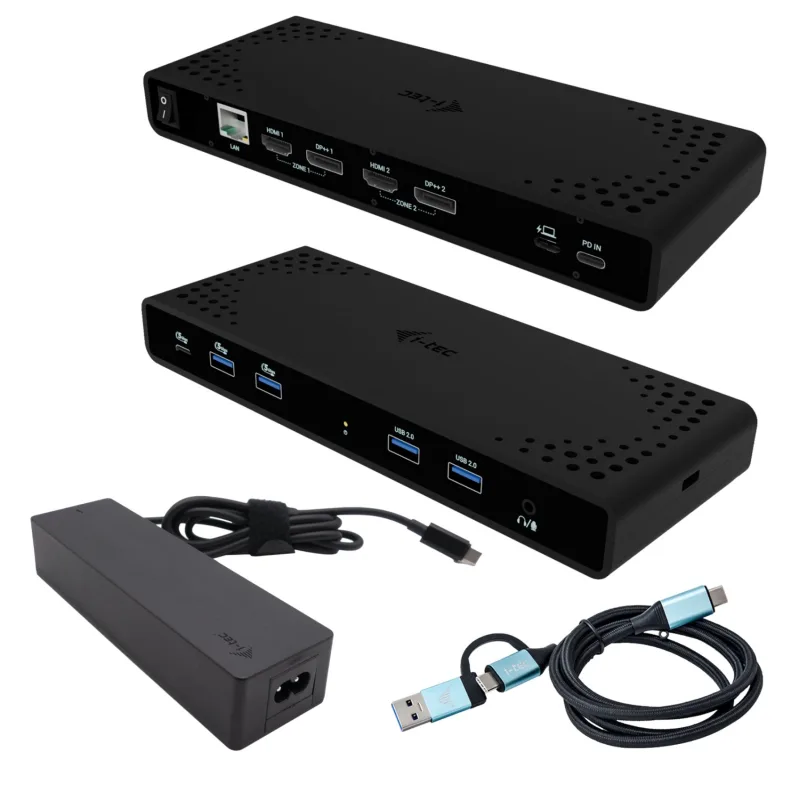 i-tec Universal Dual 4K Display Docking Station, Power Delivery 85W +…