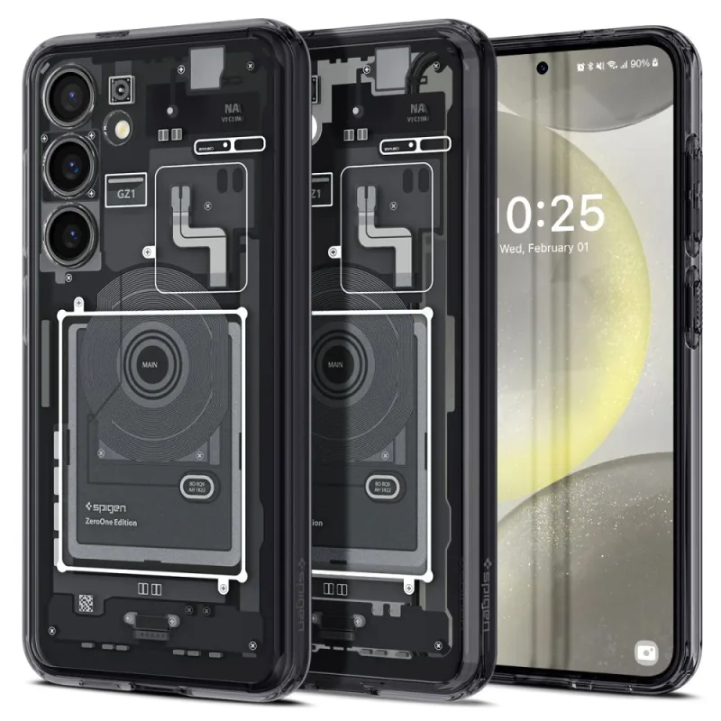 Puzdro Spigen Ultra Hybrid pre Samsung Galaxy S24 – tmavosivé (Zero One Pattern)