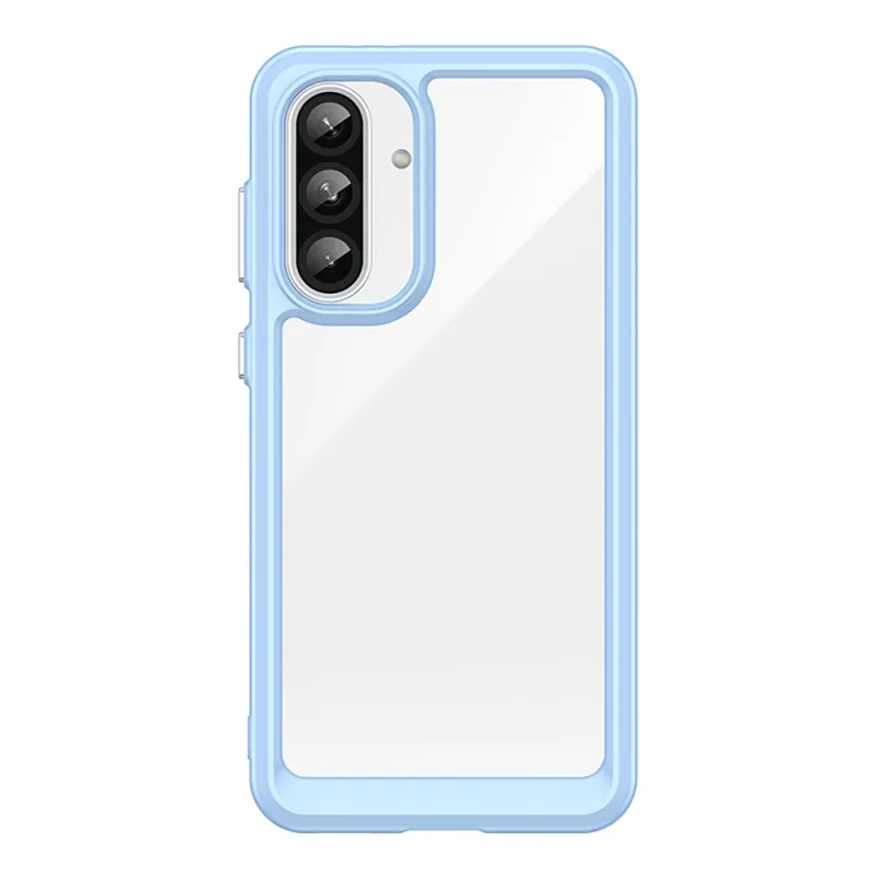 Puzdro Outer Space pre Samsung Galaxy A36 kryt s flexibilným rámom – modrý