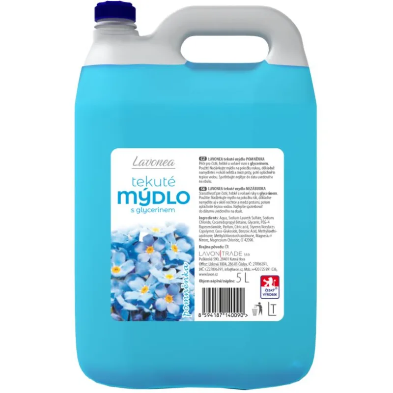 LAVONEA tekuté mydlo 5l nezábudka s glycerínom