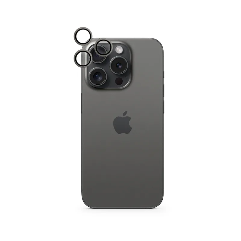 Epico Aluminium Lens Protector for Apple iPhone 15 Pro / 15 Pro Max - čierny titan
