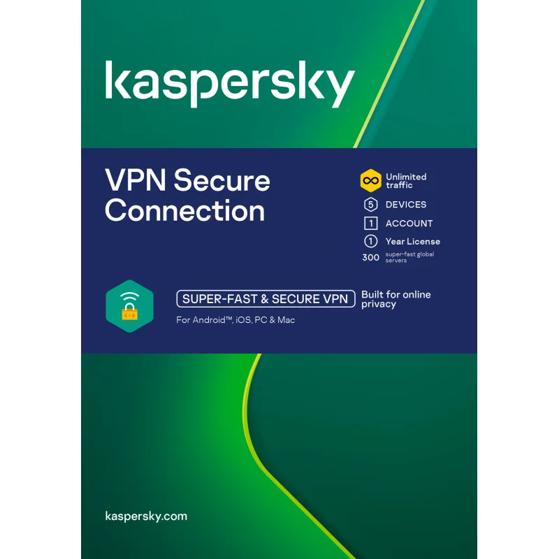 ESD Kaspersky VPN Secure Connection 5x 1 uživatel 1 rok ESD_KL1987ODEFS