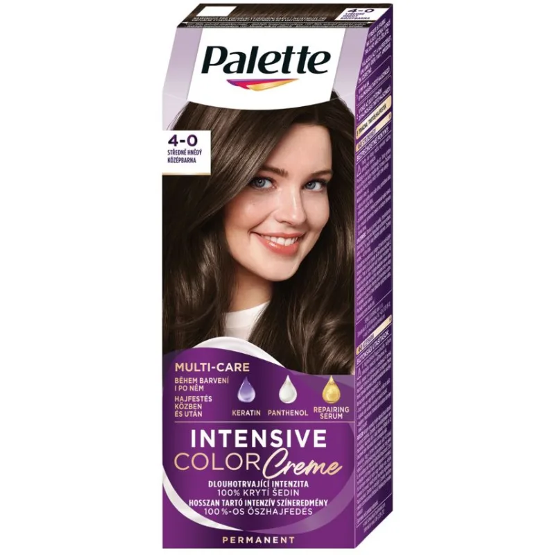 Palette Intensive Color Creme farba na vlasy Strednehnedá 4-0