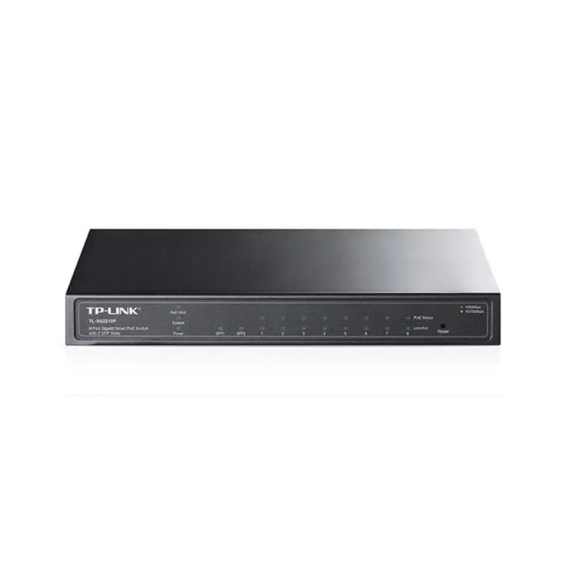 Omada 8-Port Gigabit Smart PoE+ Switch with 2 SFP Slots PORT: 8× Gigabit…