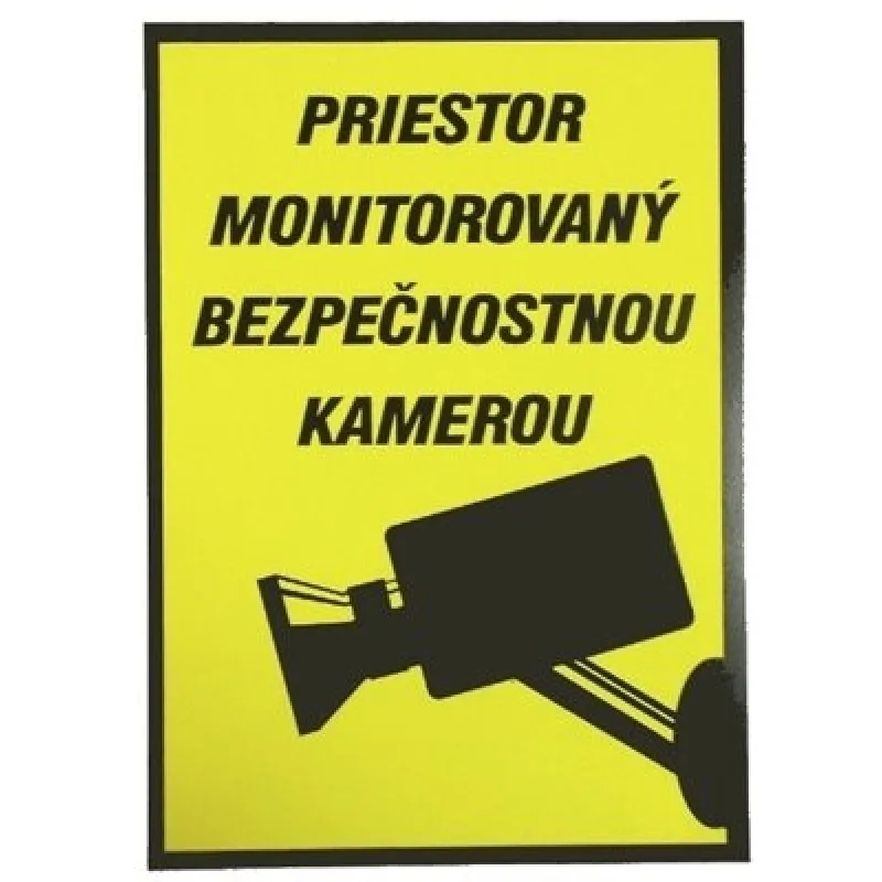 Výstražná samolepka SK - Priestor monitorovany kamerovym systemom