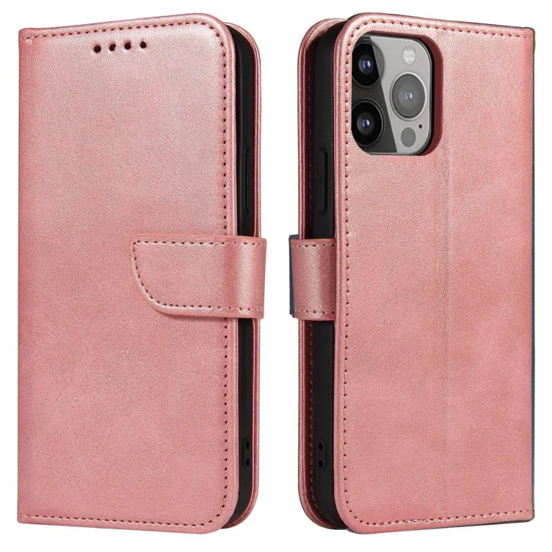 Magnetické puzdro pre Samsung Galaxy S23 Ultra Cover with Flip Wallet Stand Pink