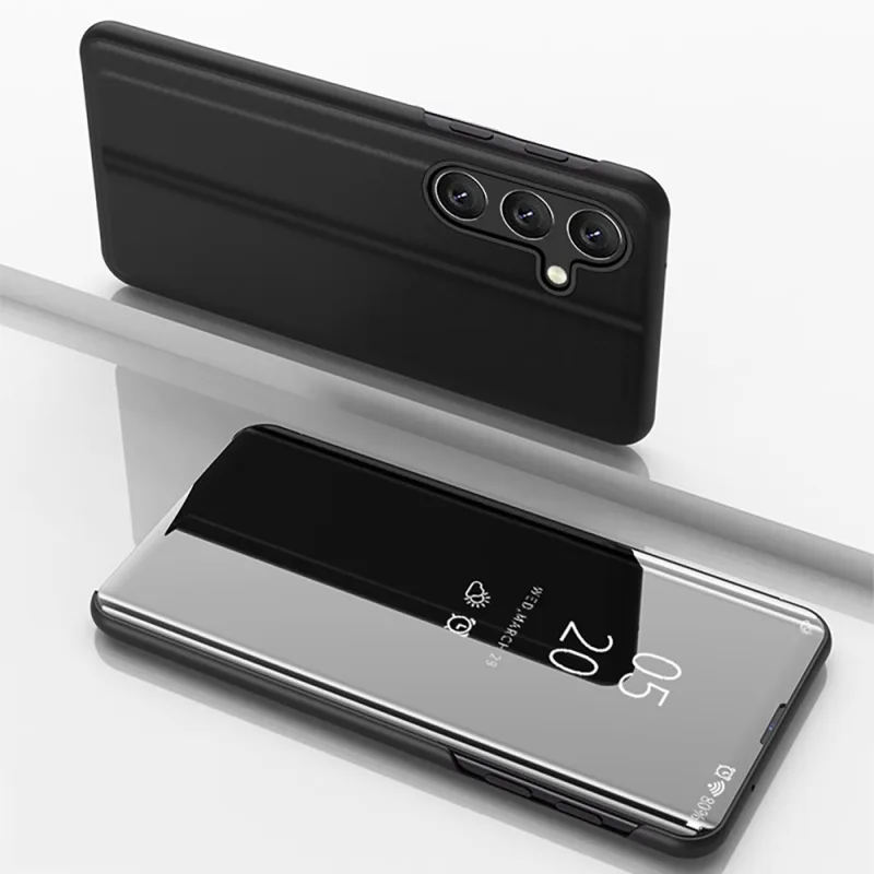 Puzdro Clear View pre Samsung Galaxy S24 FE Kryt s flipom – čierne