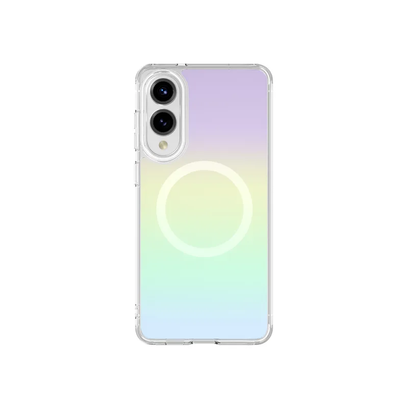 Puzdro AmazingThing Minimal Mag Case s magnetickým krúžkom pre Samsung Galaxy S25 Edge – dúhové