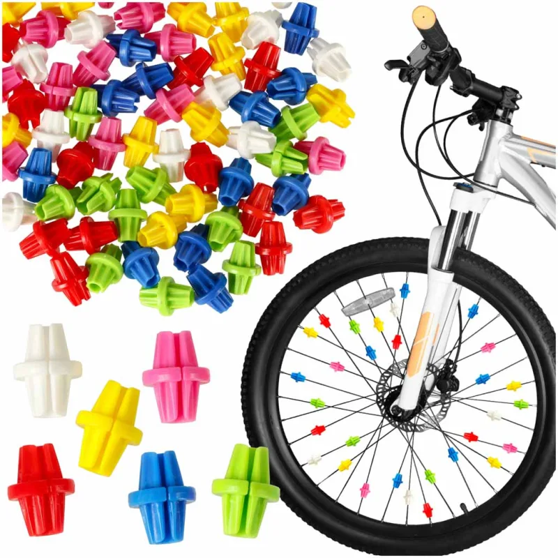 KIK Farebné guľôčky na špice bicyklov 72 el.