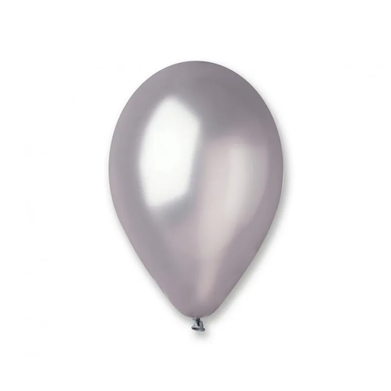 Latexové balóniky Gemar GM110 metalická strieborná 30cm 100ks