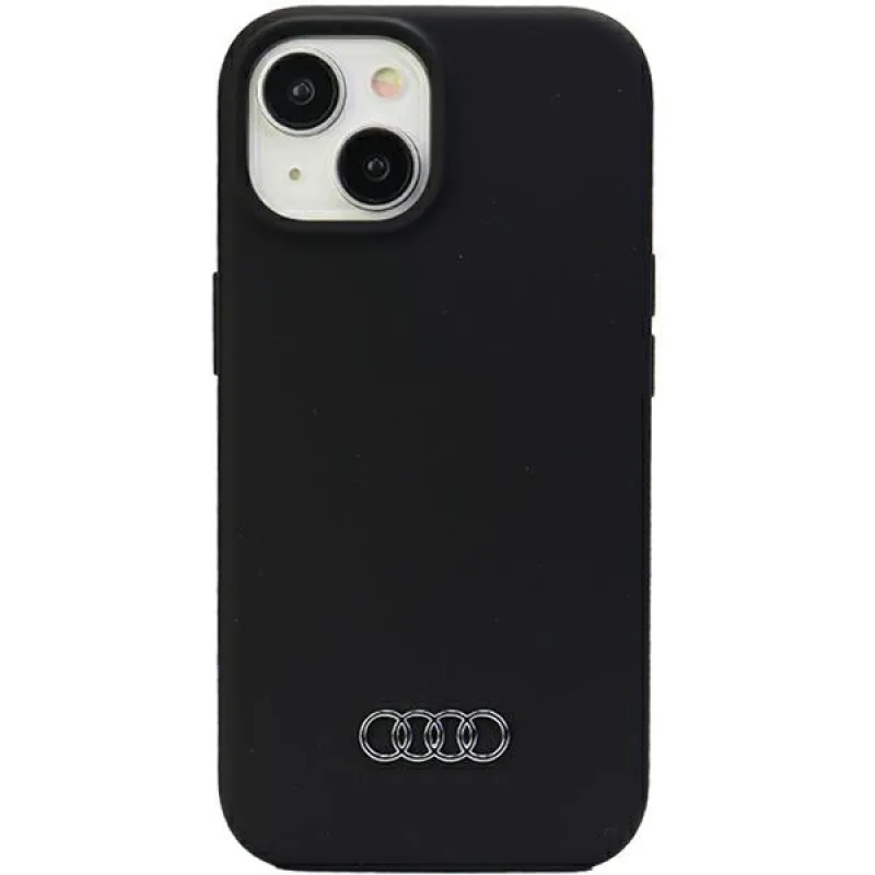 Silikónový kryt Audi pre iPhone 15 - čierny