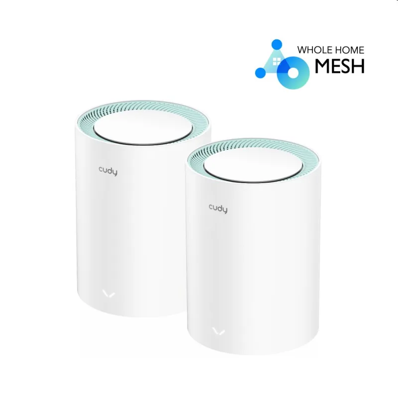 Cudy M1300 - AC1200 Wi-Fi Mesh Solution 2-Pack, Dual-Band, 867+300Mbps, 802.11ac/a/b/g/n, 2x GigEth, 2x int.antenna, MU-MIMO