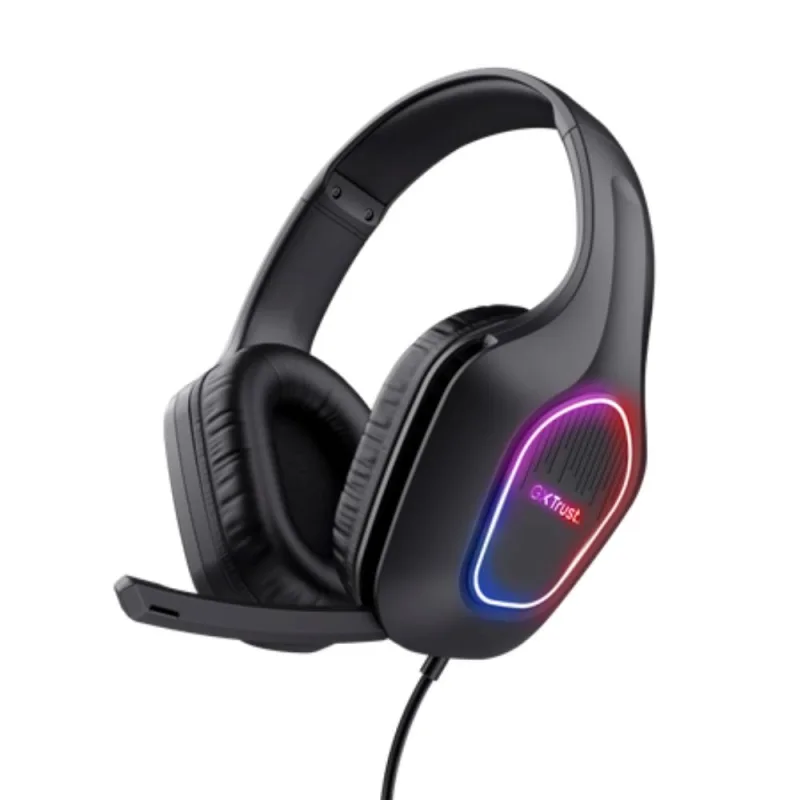 TRUST Herní sluchátka GXT 416 ZIROX, LED, USB, 3.5mm Jack, černá 25331