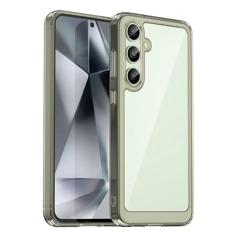 Puzdro Outer Space s gélovým rámom pre Samsung Galaxy S24 FE – číre čierne