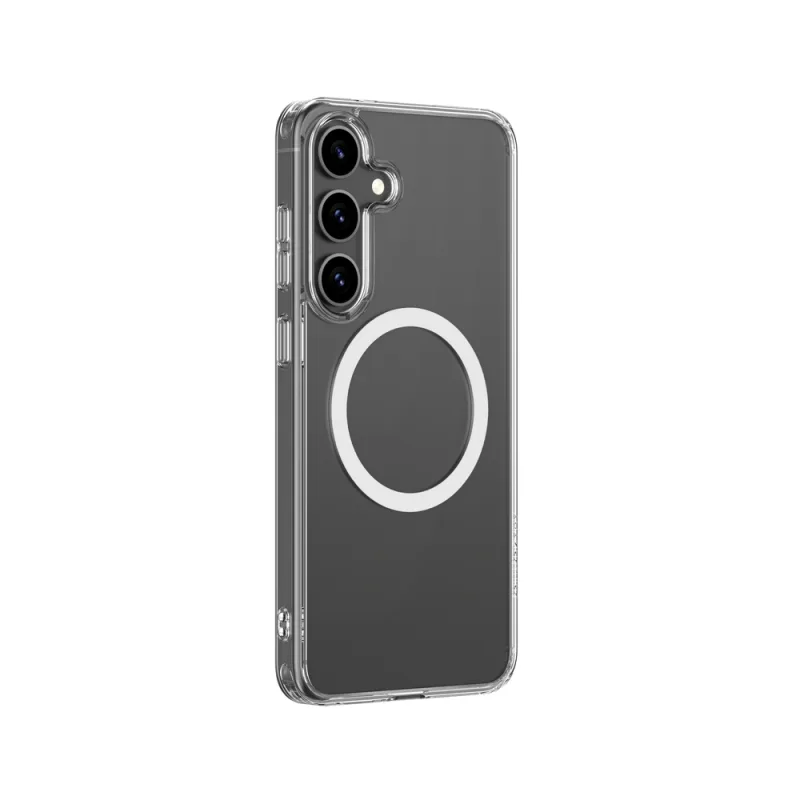 Puzdro AmazingThing Minimal Mag Case s magnetickým krúžkom pre Samsung Galaxy S25 – priehľadné