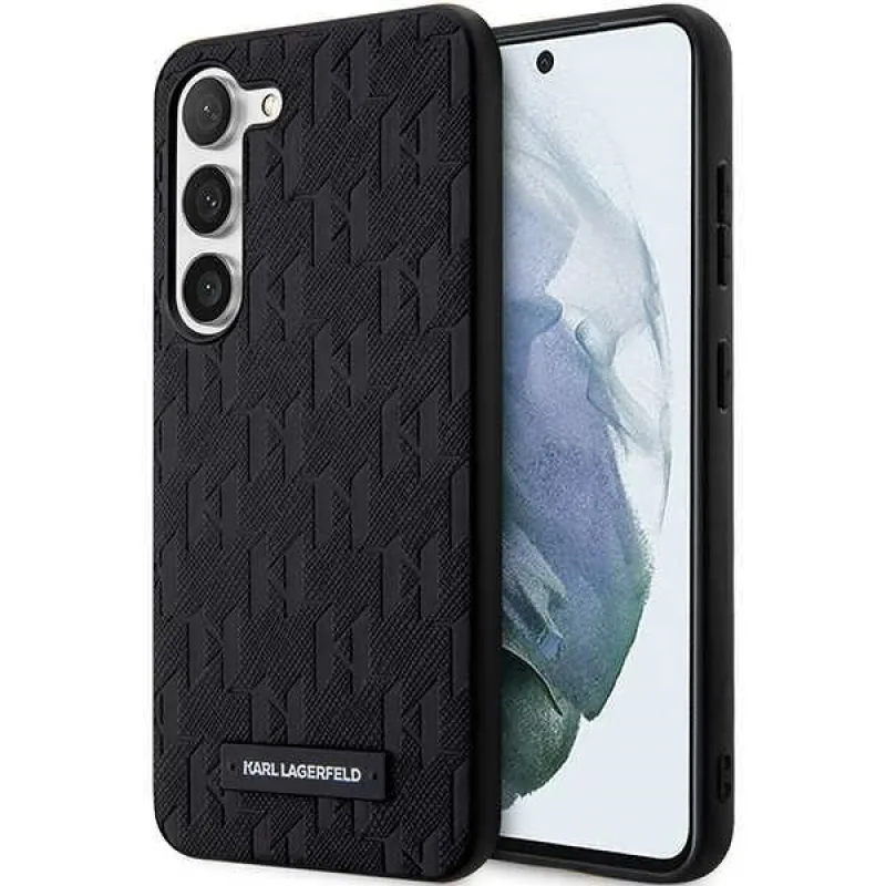 Puzdro Karl Lagerfeld Saffiano Mono Metal Logo pre Samsung Galaxy S24+ - čierne