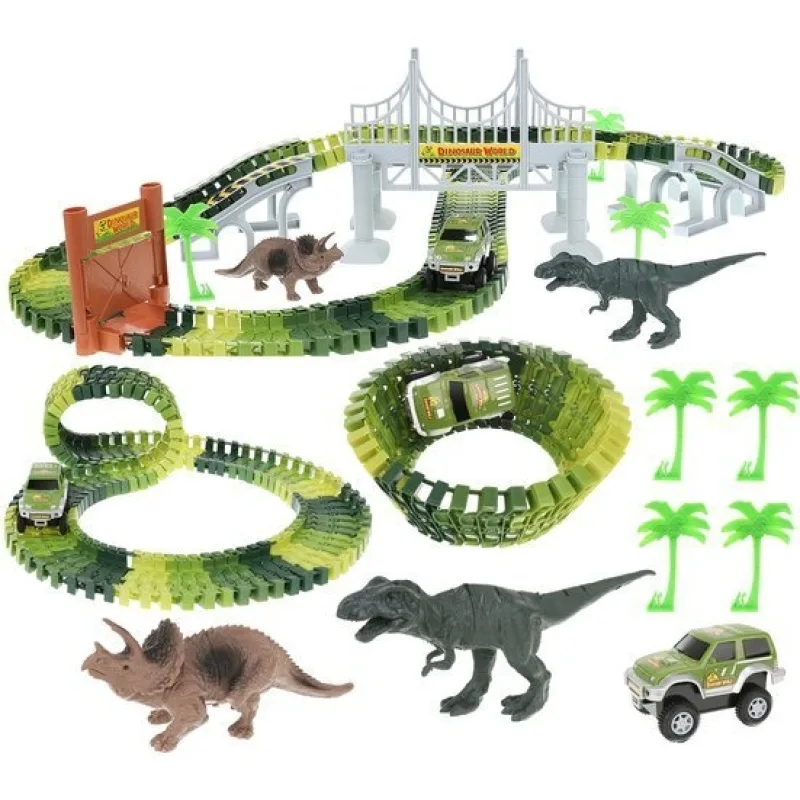 KRUZZEL Dinosaurie autodráha 142 dielikov