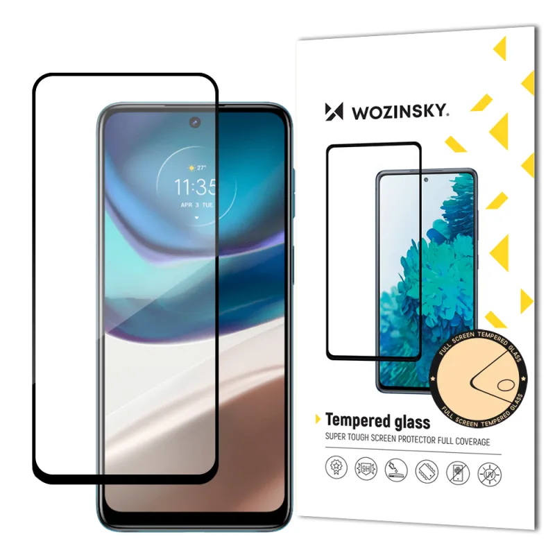 Wozinsky super odolné tvrdené sklo s celoplošným lepením Celá obrazovka s rámovým puzdrom Motorola Moto G42 Black