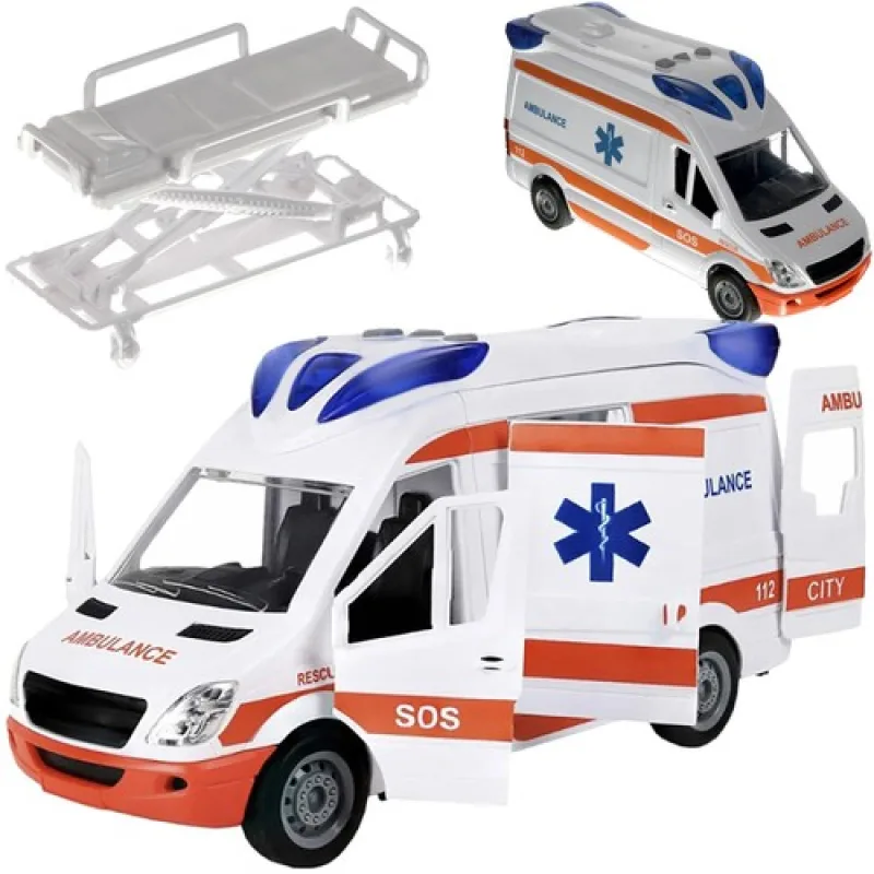 KRUZZEL 22731 Detské autíčko - sanitka