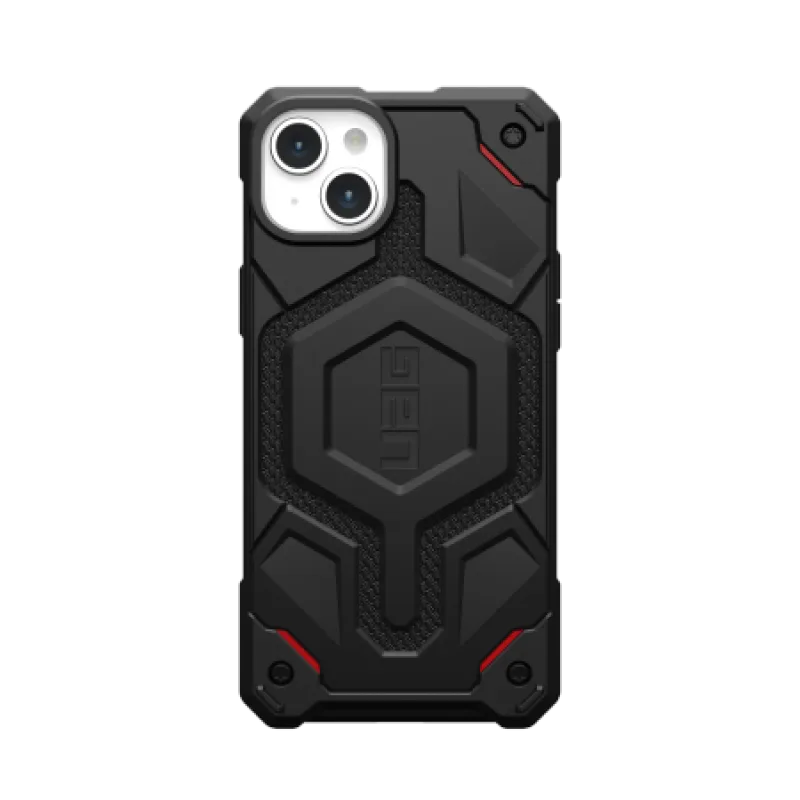 Puzdro UAG Monarch Pro s MagSafe pre iPhone 15 Plus - čierny kevlar