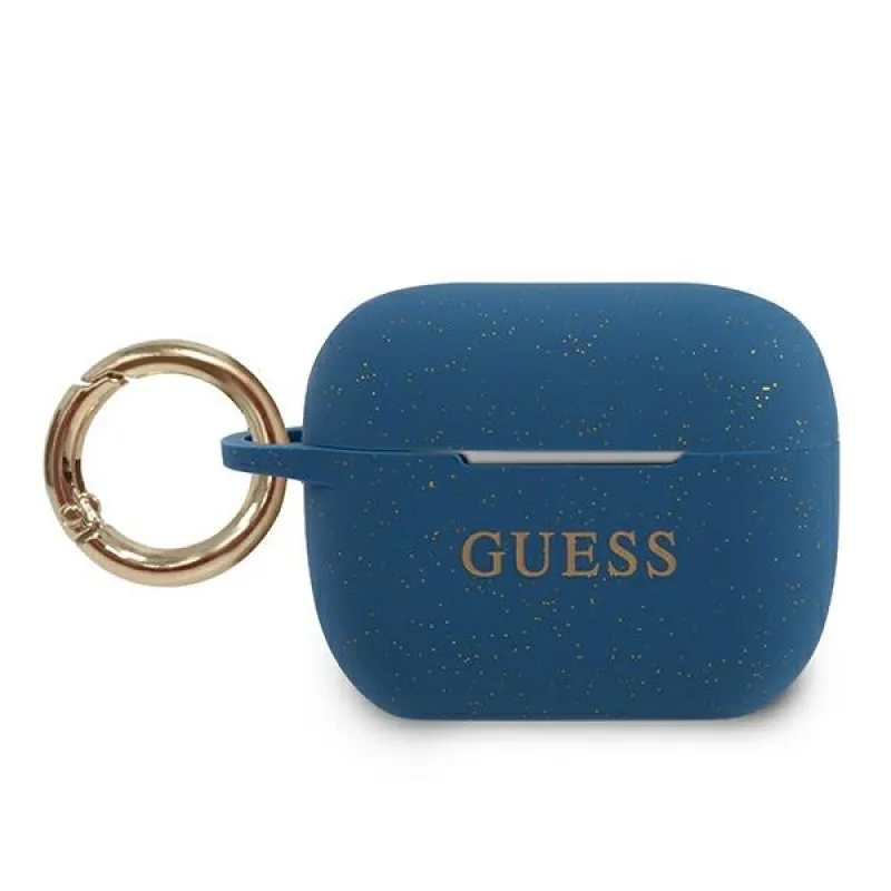 Guess GUACAPSILGLBL kryt AirPods Pro modro/modrý Silikónové trblietky