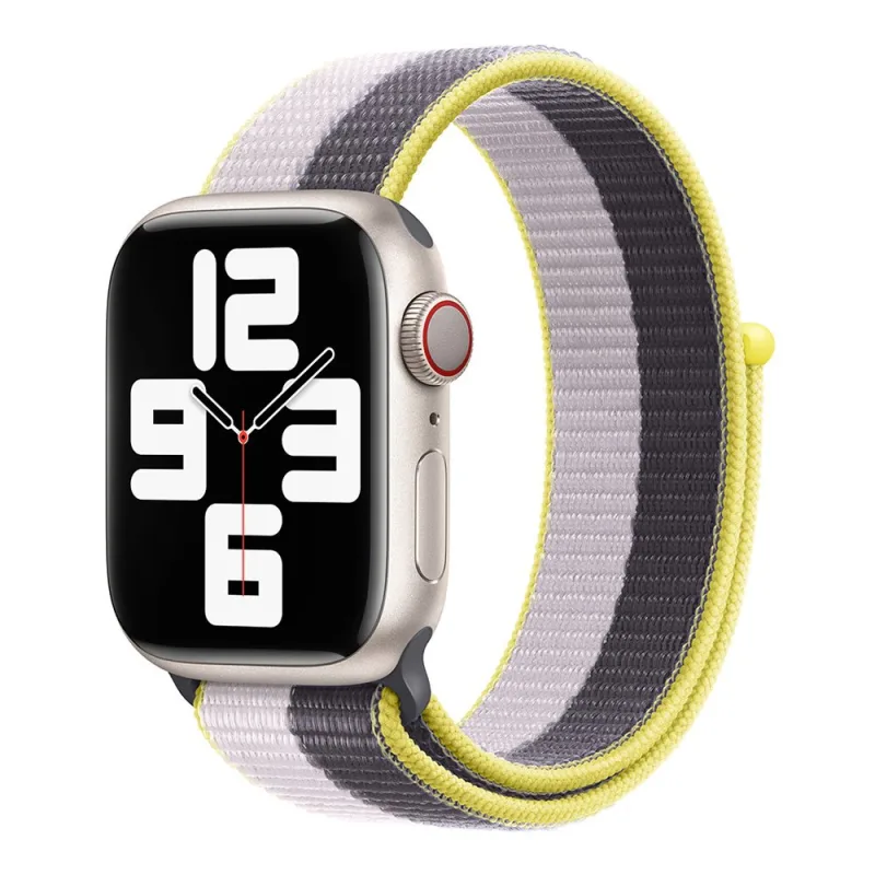 Devia remienok Nylon Braided Two-Tone Loop pre Apple Watch 44/45/46mm - Lilac