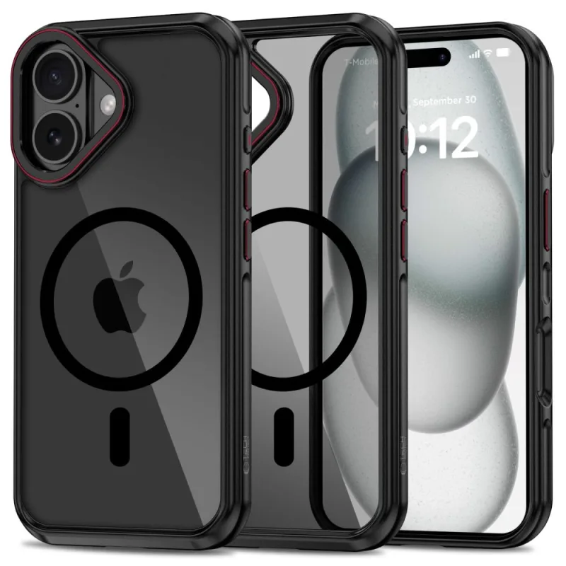 Puzdro Tech-Protect MagHybrid MagSafe na iPhone 16 – čierne