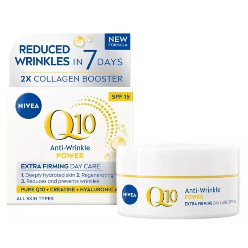 Nivea spevňujúci denný krém proti vráskam Q10 POWER SPF 15 50ml