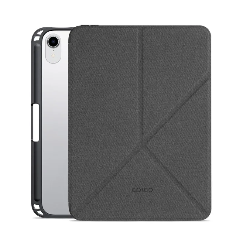 iStores by EPICO Clear Flip Case iPad mini 6 2021/A17 Pro 2024 (8,3") - čierna transparentná *Poškodený obal*