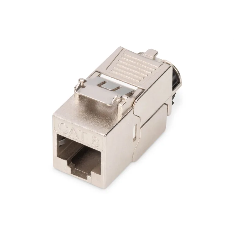 DIGITUS Keystone Cat8.1, tieneny STP, tool free, cable management, strieborný