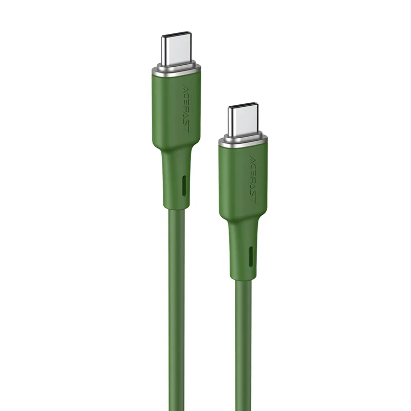 Acefast C2-03-CC USB-C - USB-C PD QC kábel 60W 3A 480Mb/s 1,2m - zelený