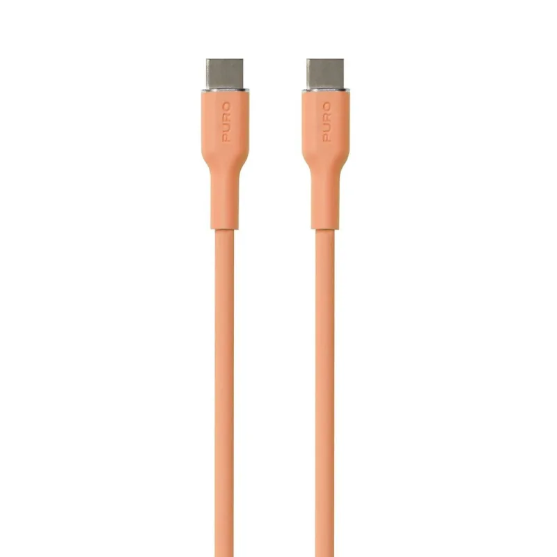 Puro kábel Soft Silicone Cable USB-C to USB-C 1.5m - Peach