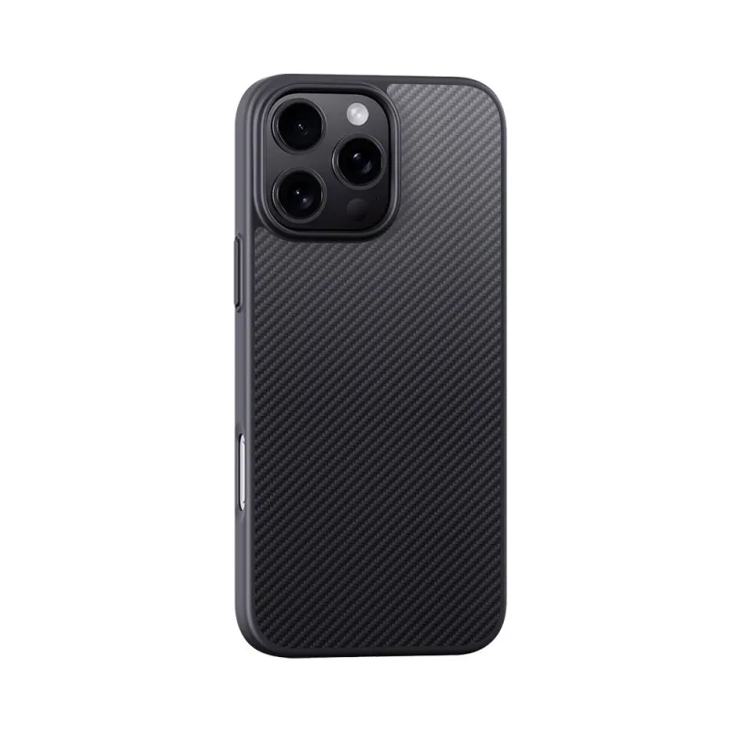 Devia kryt Kevlar Ultra-Thin Magnetic Shockproof Case pre iPhone 16 - Black