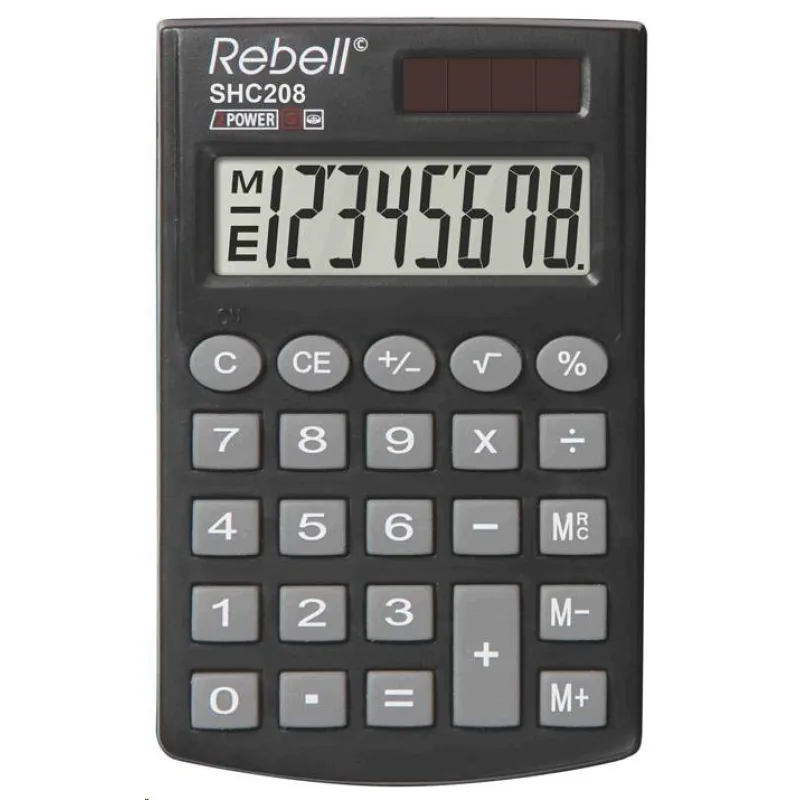 REBELL kalkulačka - SHC208 - černá RE-SHC208 BX