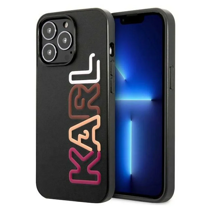 Multiružové značkové puzdro Karl Lagerfeld pre iPhone 13 Pro / iPhone 13 - čierne